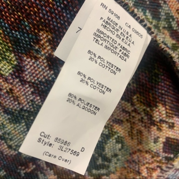 Karen Kane Tapestry Jacket Floral Print Size XS (2) - Picture 9 of 9